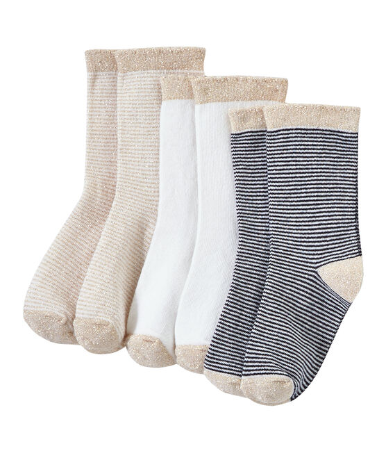 Set of 3 pairs of girl's socks LOT white