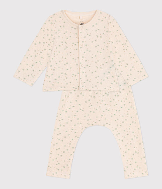 Babies' two-piece cotton outfit AVALANCHE white/MULTICO