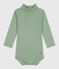 Babies' plain cotton rollneck body SAULE