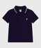 Children's short-sleeved cotton polo shirt SOIR blue
