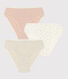 Girls' Floral Cotton and Elastane Briefs - 3-Pack