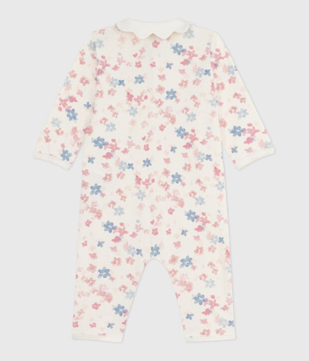Babies' footless printed cotton pyjama suit Ecru/multicolor