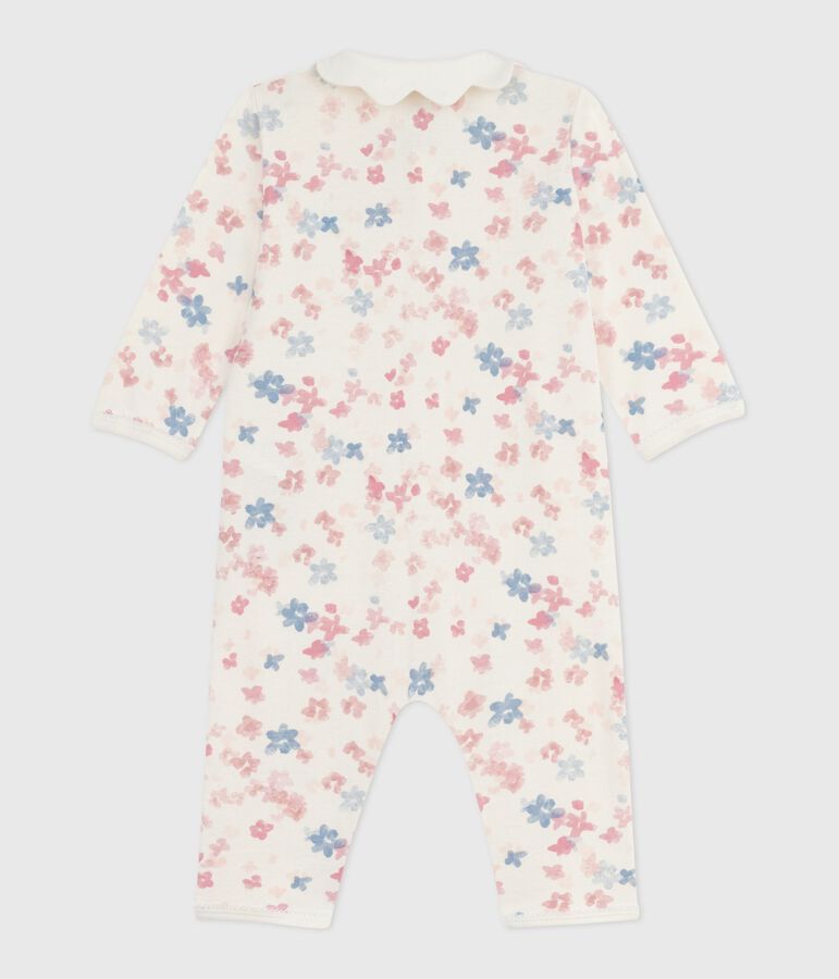 Babies' footless printed cotton pyjama suit Ecru/multicolor