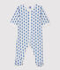 Babies' Retro Floral Organic Cotton Fleece Sleepsuit
