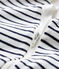 Babies' Zip-Up Ribbed Bodyjama MARSHMALLOW white/SMOKING blue