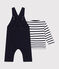 Babies' Thick Jersey Dungarees and Breton Top variante 1