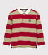 Boys' Striped Long-Sleeved Cotton Polo Shirt