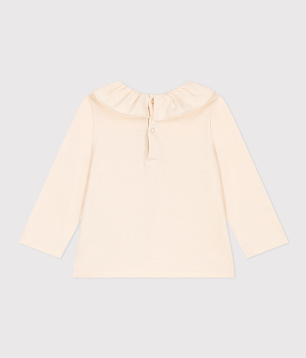 Babies' Long-Sleeved Jersey Blouse Ecru