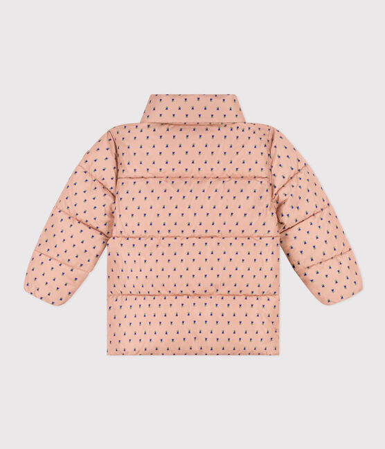 Girls' puffer jacket with fold-out hood VINTAGE /MULTICO