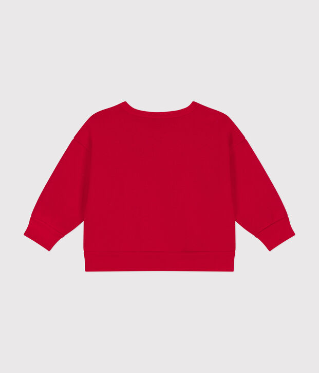 Babies' fleece sweatshirt red