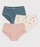 Girls' Bird Patterned Cotton Briefs - 3-Pack variante 1