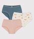 Girls' Bird Patterned Cotton Briefs - 3-Pack
