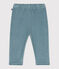 Babies' trousers in plain terry velour GOBELIN