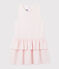 Girls' Sleeveless Jersey Dress MINOIS pink/MARSHMALLOW white