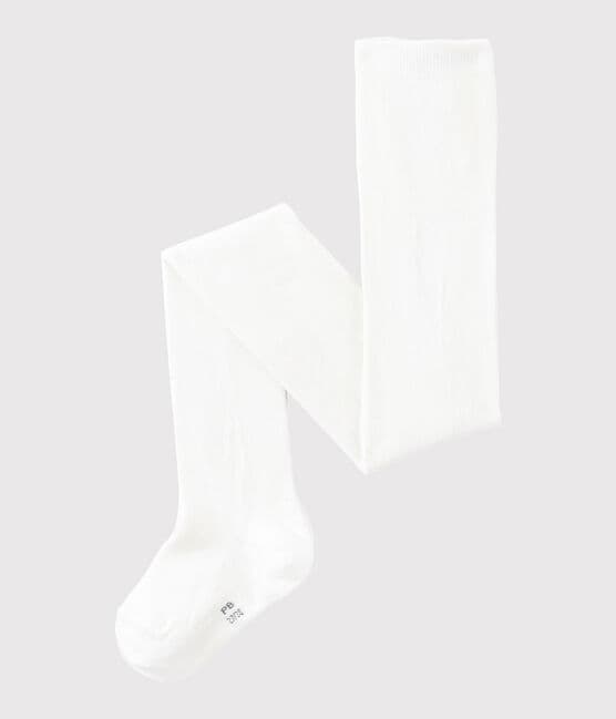 Pair of tights for baby girls MARSHMALLOW white