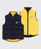 Doudoune enfant sans manche bicolore réversible SMOKING blue/JAUNE yellow