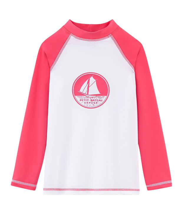 Unisex UV-Proof UPF 50+ T-Shirt white/pink