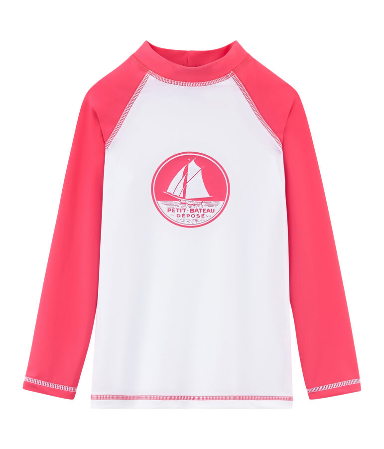 Unisex UV-Proof UPF 50+ T-Shirt white/pink