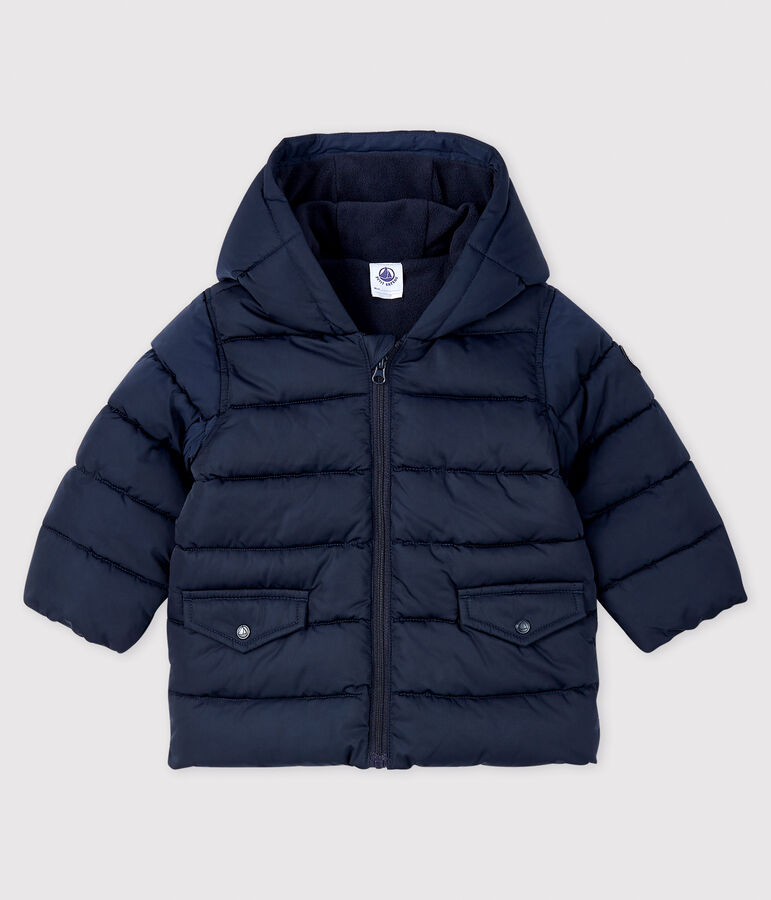 Baby boy's quilted puffer jacket blue
