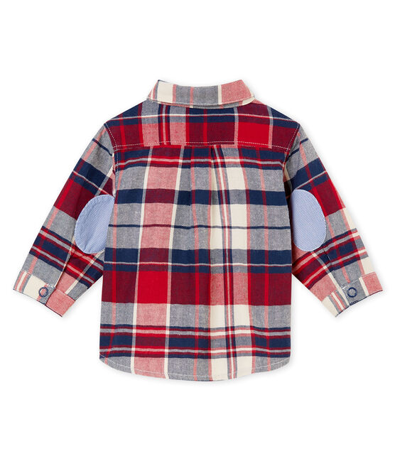 Baby boy's checked shirt SMOKING blue/MULTICO white