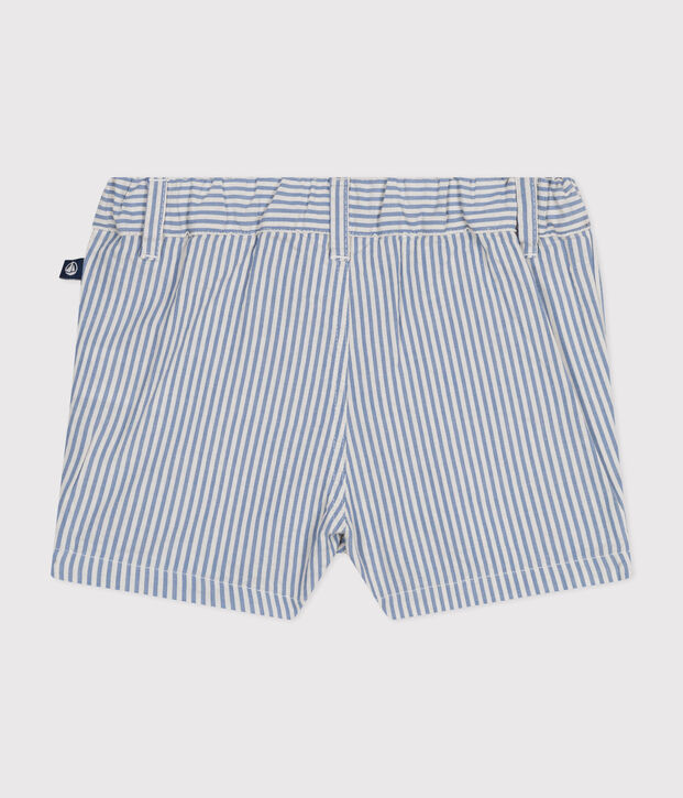Babies' Seersucker Shorts blue/white