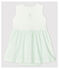 Baby Girls' Gingham Organic Cotton Bodysuit Dress MARSHMALLOW white/HAITI blue