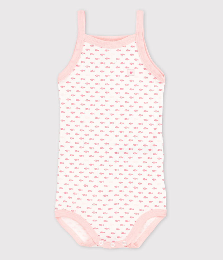 Baby Girls' Bodysuit with Straps white/pink/multicolor