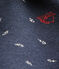 Baby boy's print romper with polo collar SMOKING blue/FETA white