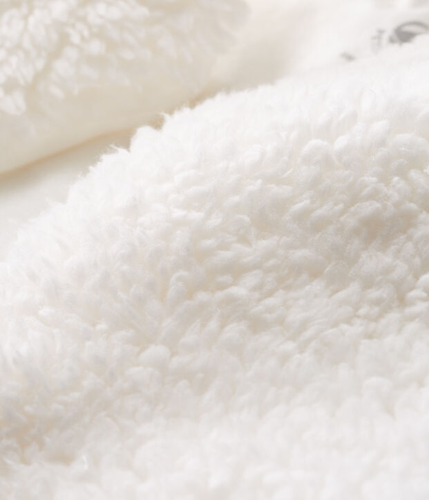 Babies' Sleeveless Sherpa Cardigan white