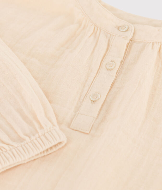 Girls' Cotton Gauze Blouse Ecru
