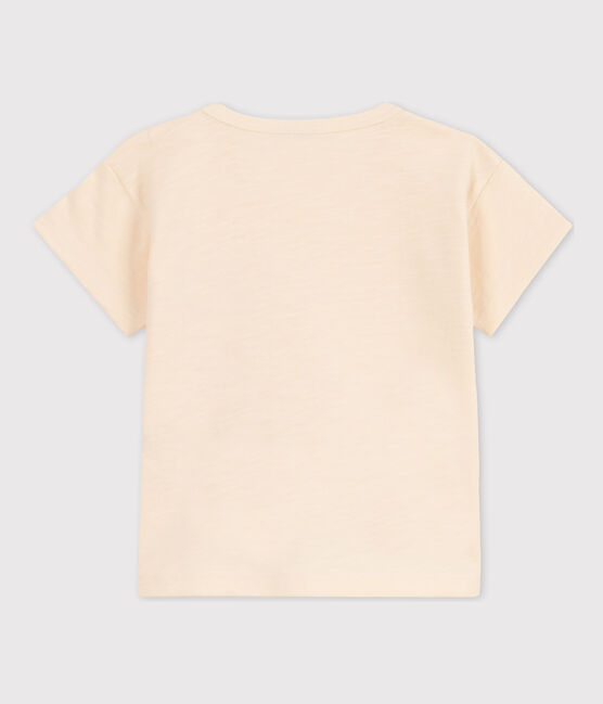 Babies' Short-Sleeved Slub Jersey T-Shirt AVALANCHE Ecru