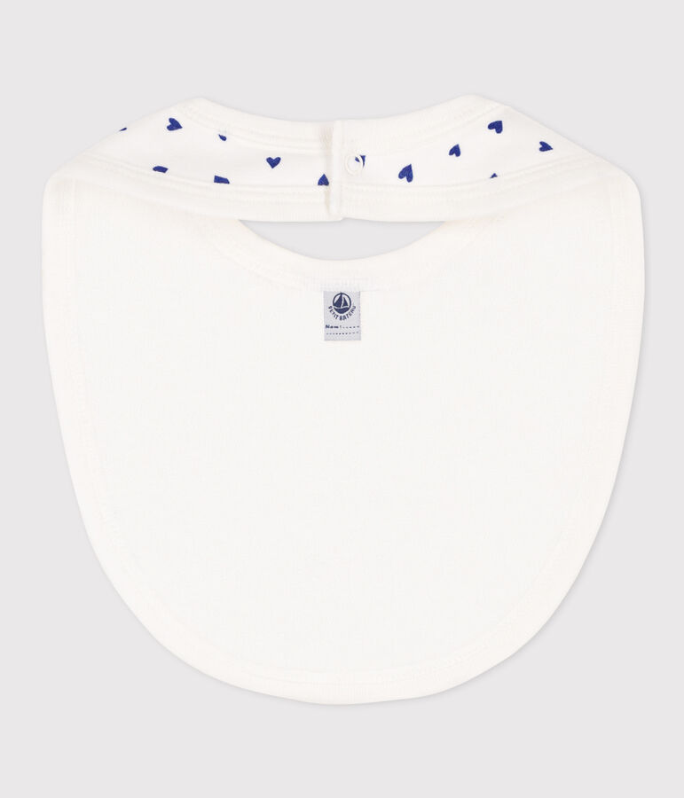 Cotton bib white/blue