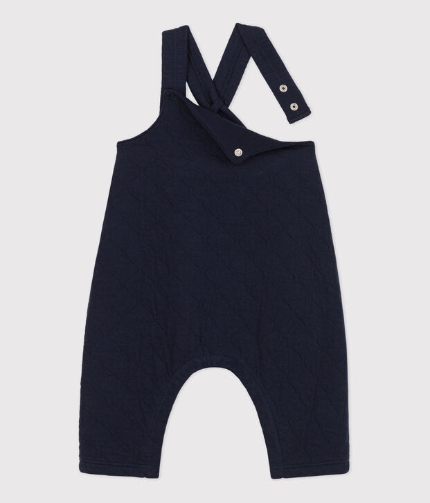 Babies' Quilted Cotton Dungarees blue