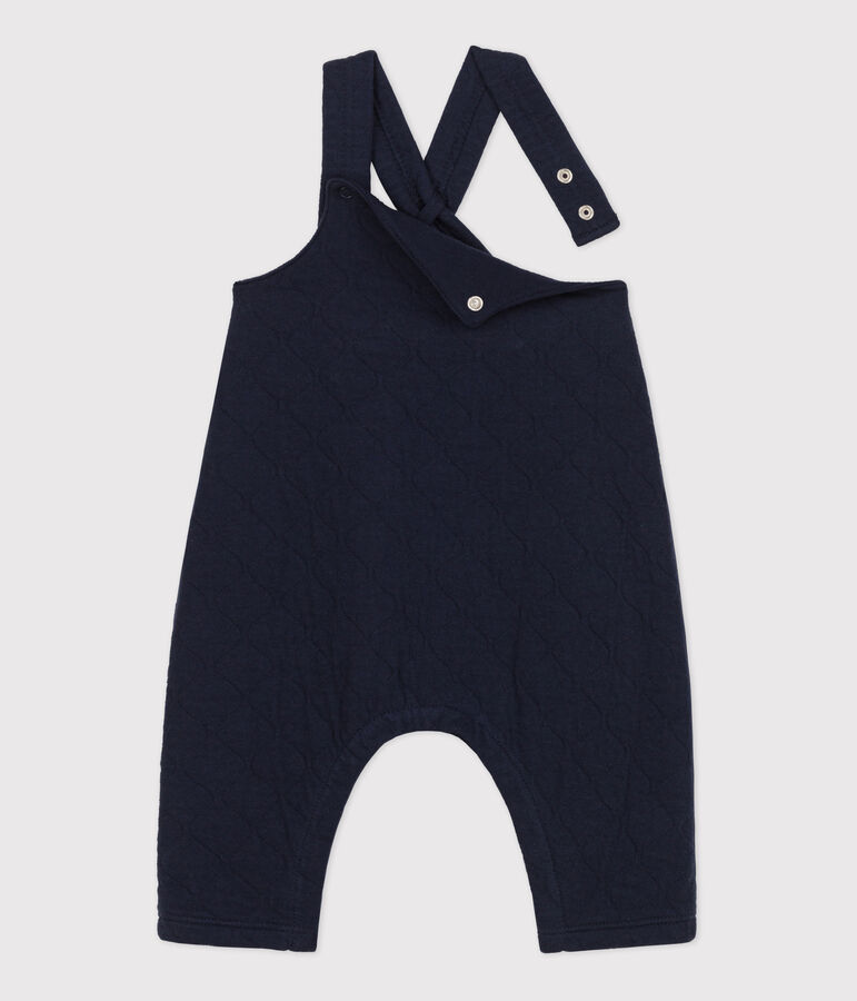Babies' Quilted Cotton Dungarees blue