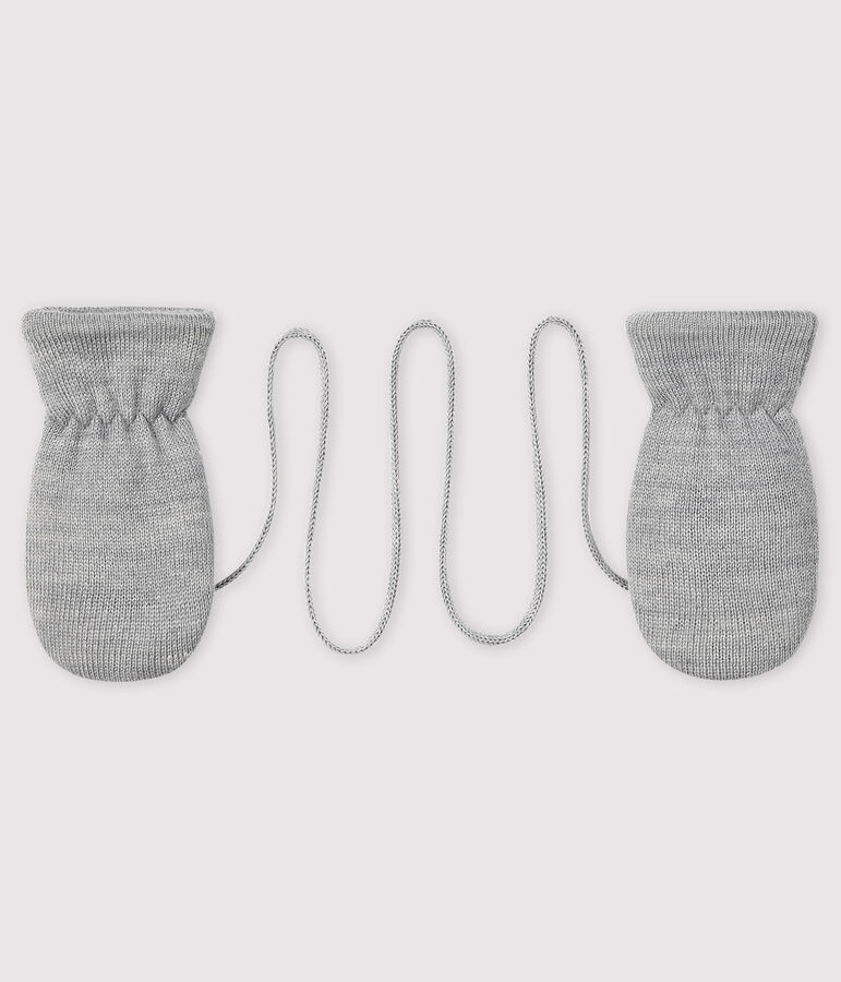 Baby's unisex fleece-lined mittens grey
