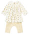 Baby girl's leggings dress MARSHMALLOW white/DORE yellow