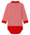 Baby Boys' Pinstriped Polo Shirt Bodysuit TERKUIT red/MARSHMALLOW white