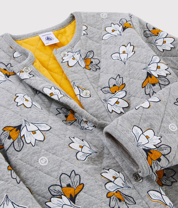 Girls' Tubular Knit Cardigan grey/multicolor