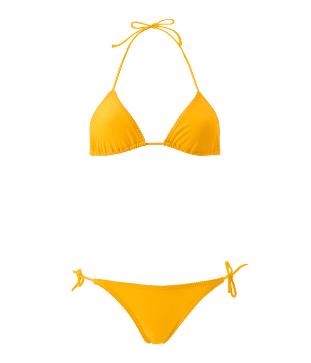 Women's plain bikini yellow