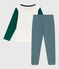Children's two-colour cotton pyjamas. GOBELIN grey/MULTICO