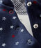 Baby boy star print long all-in-one SMOKING blue/MULTICO white