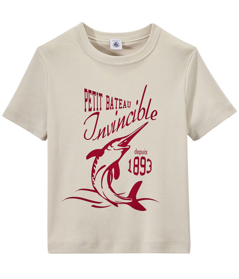 Boys' T-shirt with motif Feta white