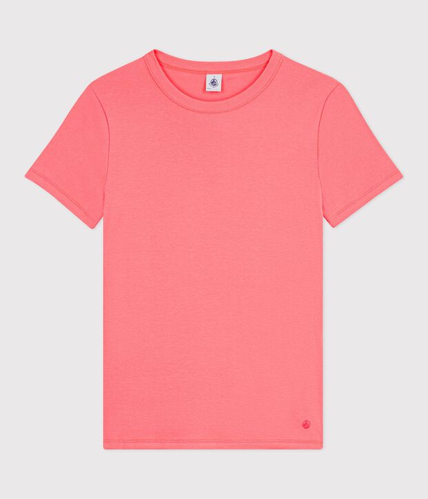 Women's short-sleeved plain cotton T-shirt pink