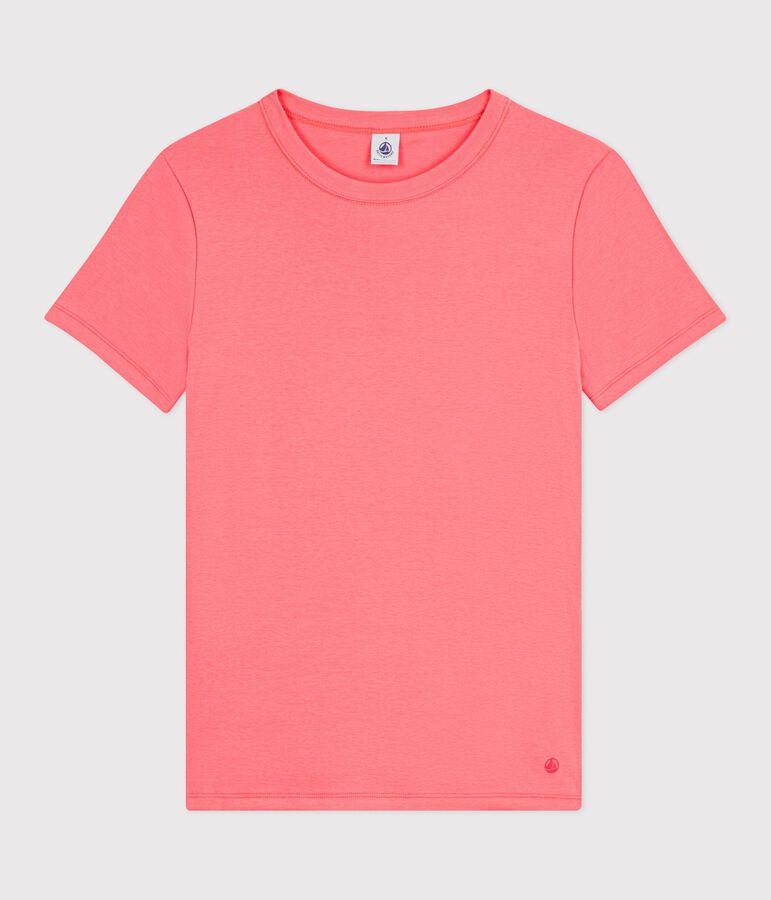 Women's short-sleeved plain cotton T-shirt pink