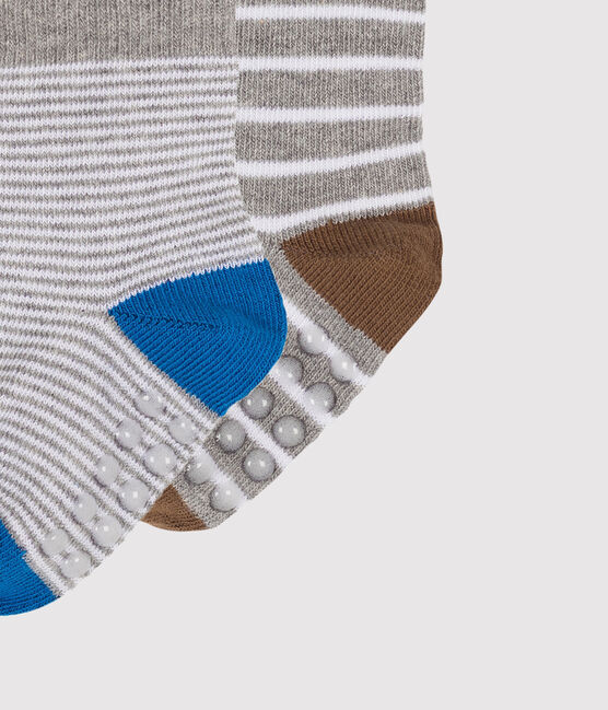 Baby Boys' Socks - 2-Piece Set MARSHMALLOW white/SUBWAY grey