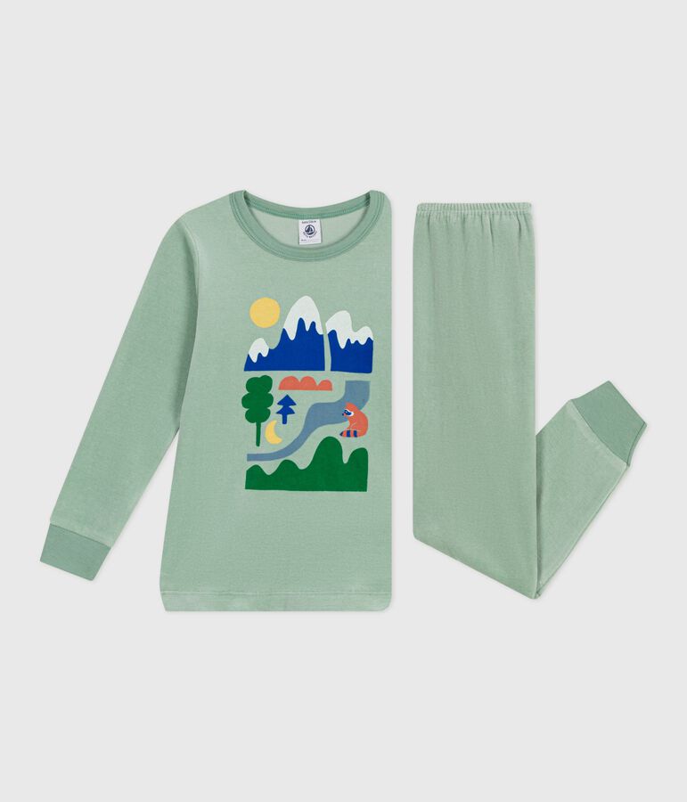 Children's velour pyjamas green