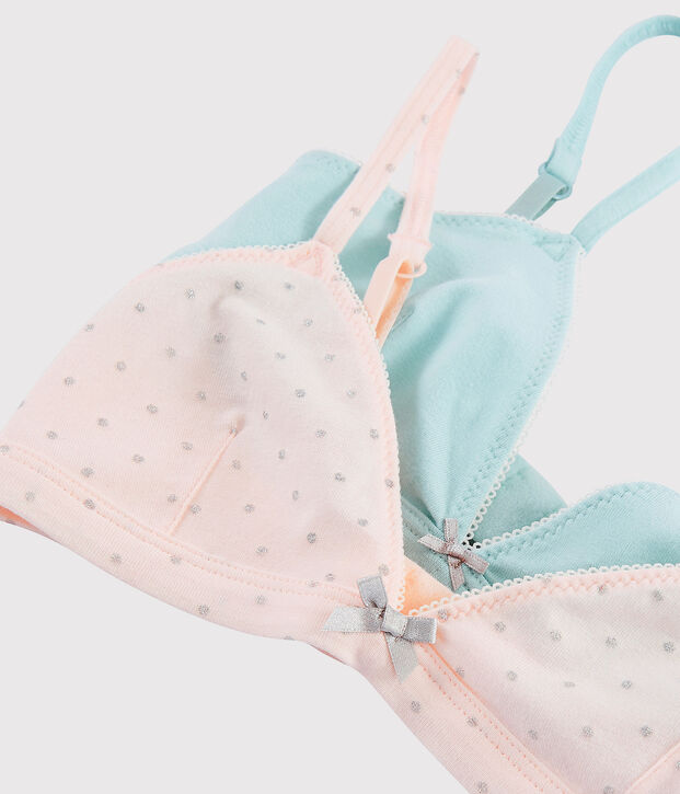 Girls' Glittery Bras - 2-Piece Set multicolor