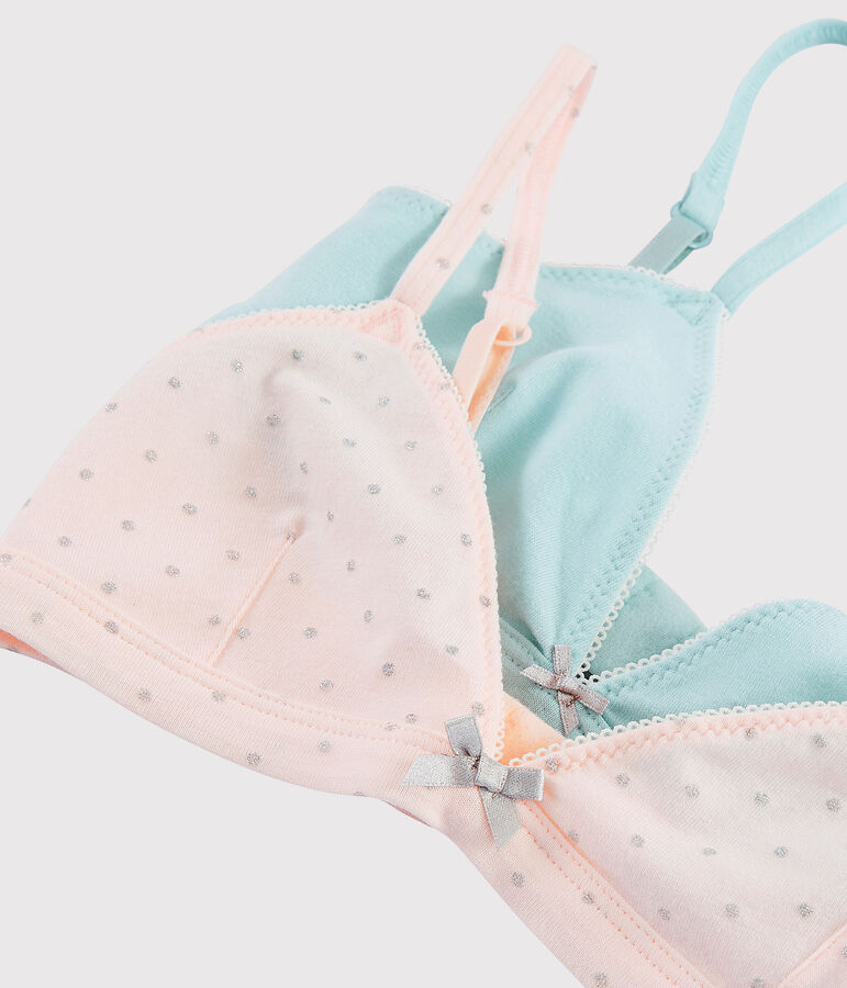 Girls' Glittery Bras - 2-Piece Set multicolor