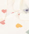 Babies' Multicoloured Heart Patterned Footless Cotton Pyjamas MARSHMALLOW white/MULTICO white