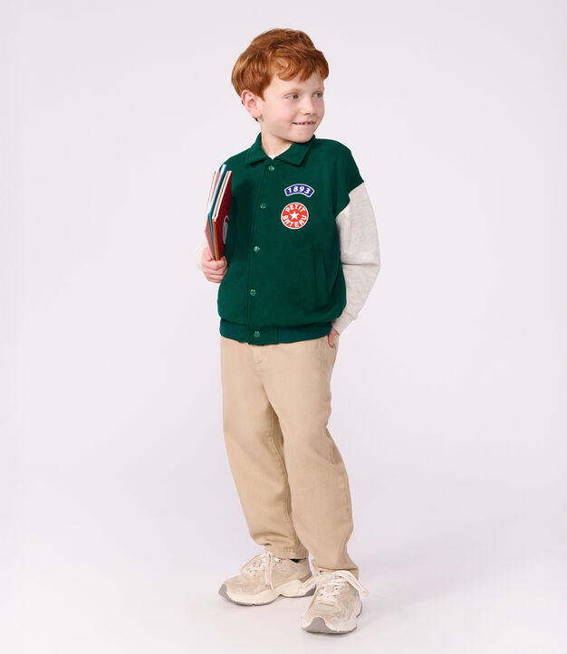 Children's 5-pocket denim trousers. beige